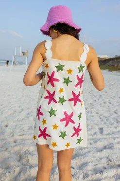 Scallop Sleeve Starfish Tank Dress