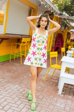 Scallop Sleeve Starfish Tank Dress