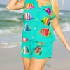 Seafoam Green Fish Short
