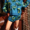 Teal Bass Fish Shorts