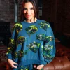 Teal Bass Fish Sweatshirt