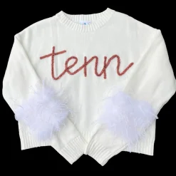 “Tenn” Feather Sleeve Sweater