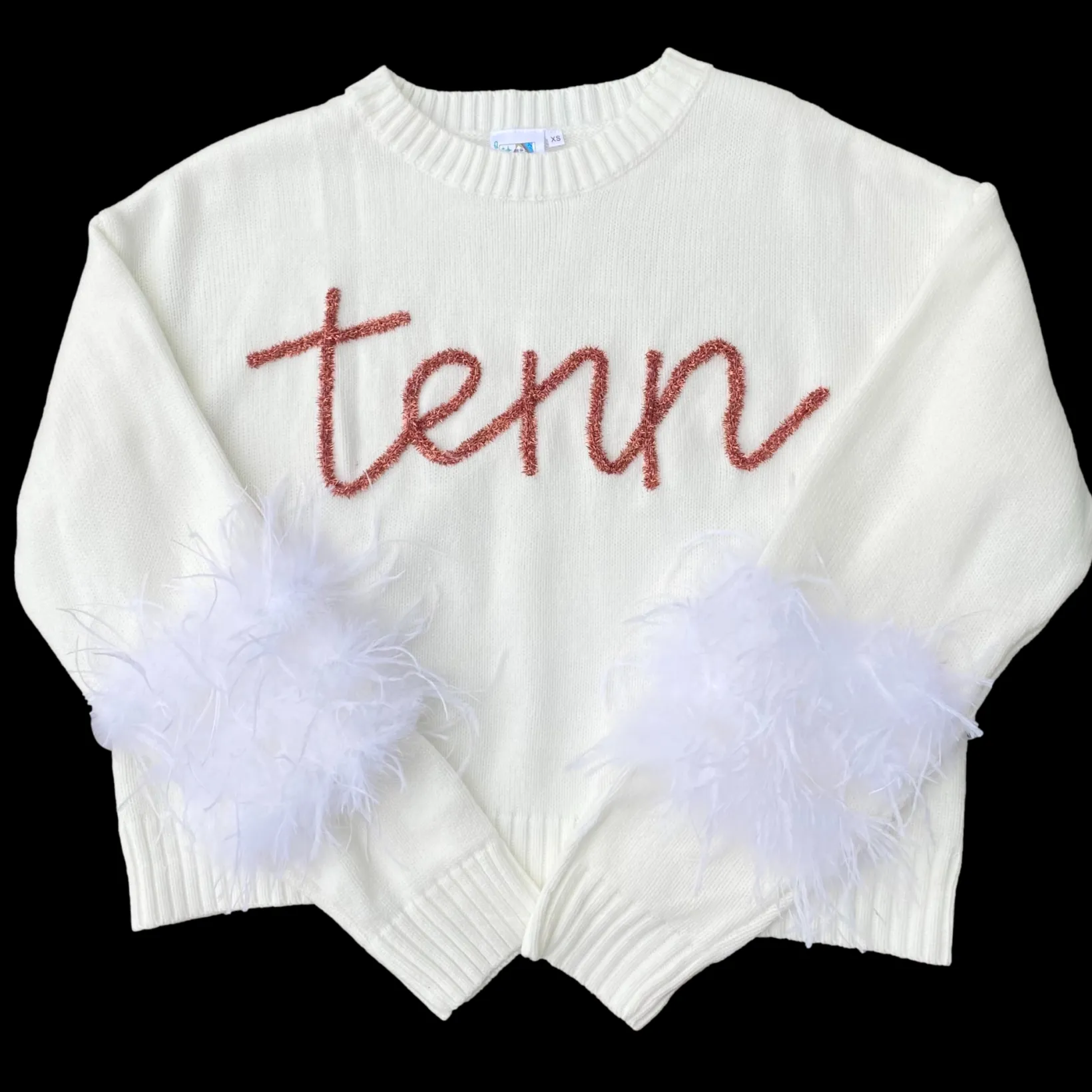 “Tenn” Feather Sleeve Sweater