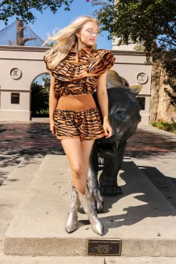 Tiger Stripe Smock Short