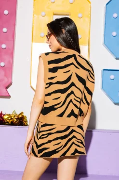 Tiger Stripe Sweater Skirt