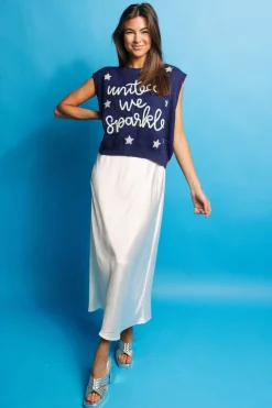 United We Sparkle Sweater Vest