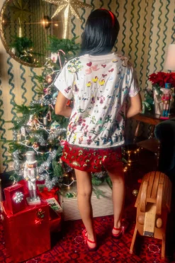 White 12 Days of Christmas Oversized Tee