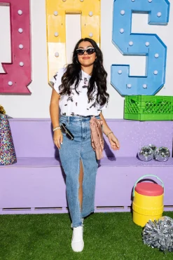 White & Maroon Scattered Football Players Tee