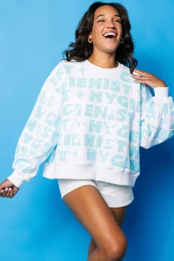 White & Mint 'Dentist Hygienist' Sweatshirt