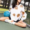 White Basketball Hoop Sweatshirt
