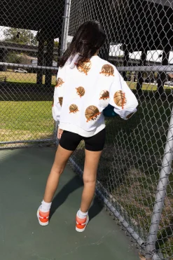 White Basketball Hoop Sweatshirt