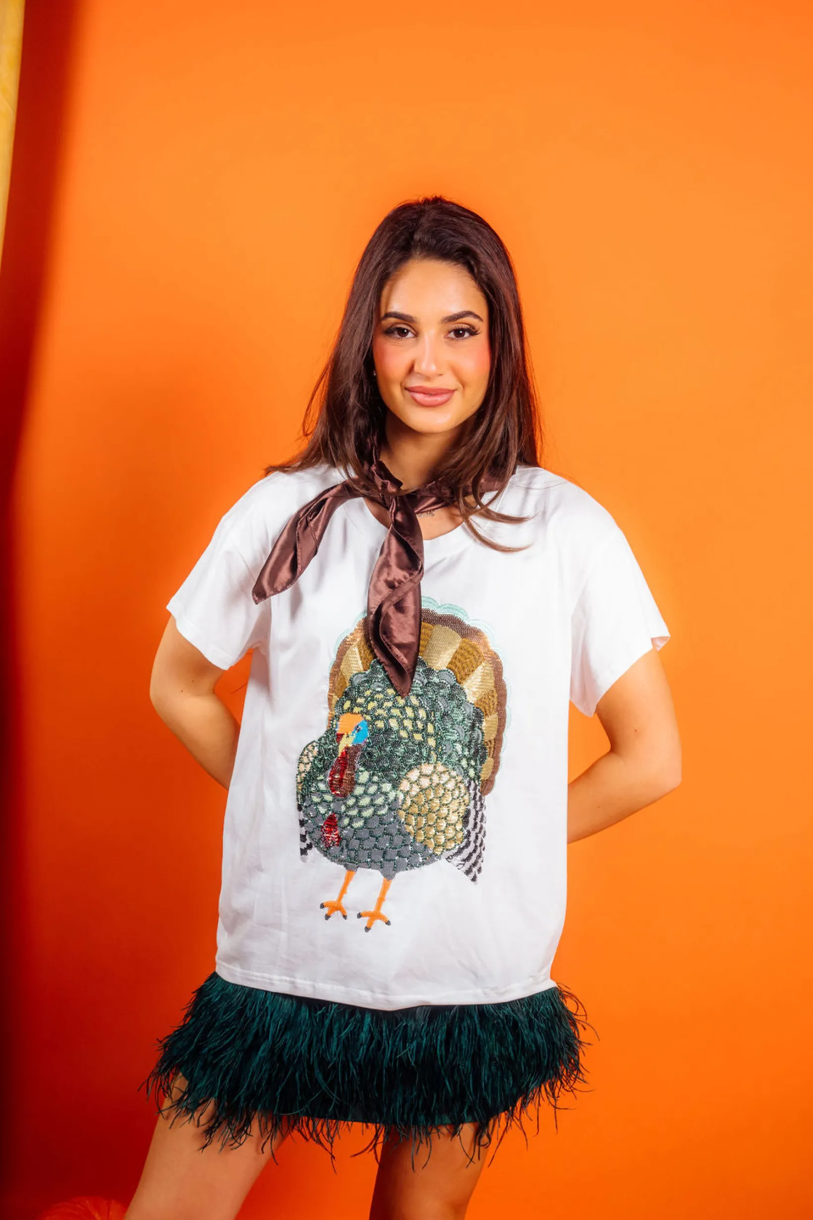 White Big Turkey Tee