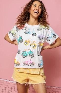 White Bike Tee