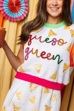 White Chips Sweater Skirt