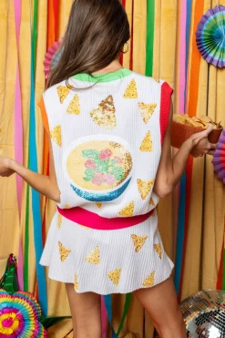 White Chips Sweater Skirt