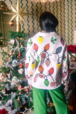 White Christmas Lights Shacket
