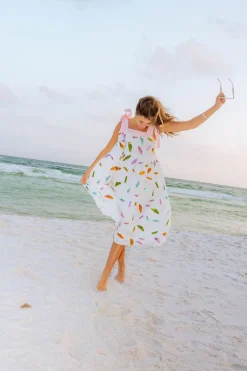 White Cocktail Umbrella Tie Maxi