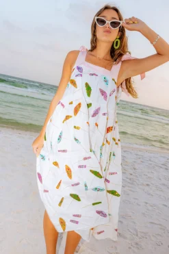 White Cocktail Umbrella Tie Maxi