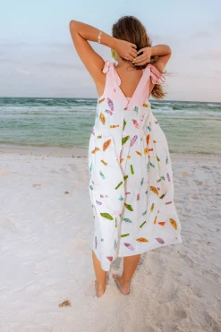 White Cocktail Umbrella Tie Maxi