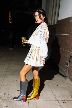 White Confetti Streamers Skort