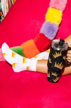 White Crown Socks