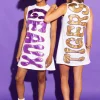 White Iridescent 'Geaux Tigers' Tank Dress - Licensed