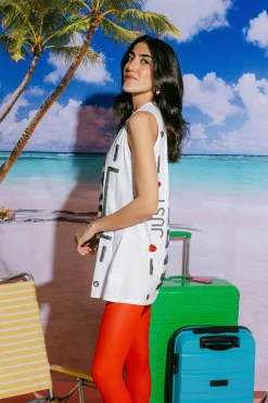 White Just Married Tank Dress