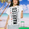 White Just Married Tee