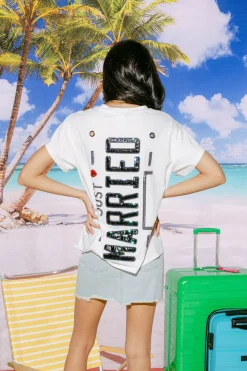 White Just Married Tee