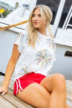 White Mega Firework Tee