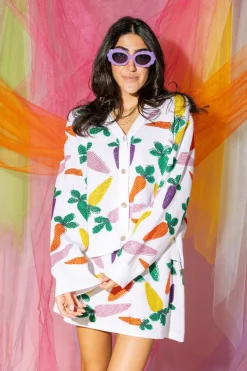 White Multi Carrot Skirt