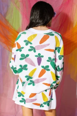 White Multi Carrot Skirt