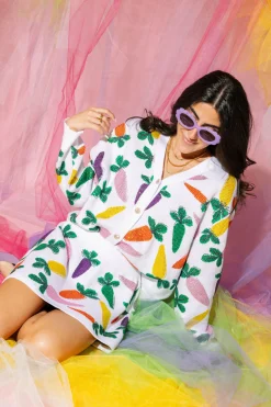 White Multi Carrot Skirt