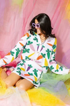 White Multi Carrot Skirt