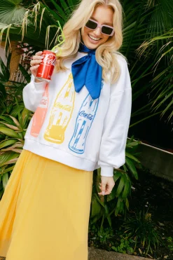 White Multi Coca-Cola® Bottle Sweatshirt