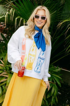 White Multi Coca-Cola® Bottle Sweatshirt