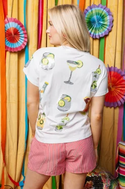 White Multi Drink Tee