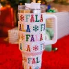 White Multi 'Fa La La" Rhinestone Tumbler