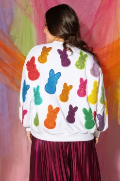 White Multi Peeps Sweatshirt