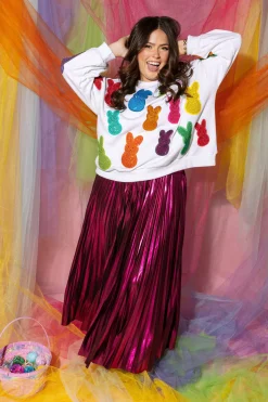 White Multi Peeps Sweatshirt