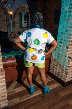 White Multi Pumpkin Tee