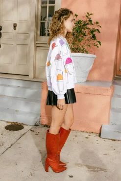 White Multi Snow Cone Sweatshirt
