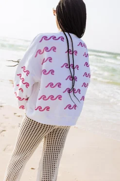 White 'My Job Is Beach' Sweatshirt