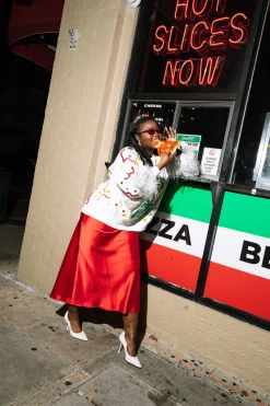 White Oversized Champagne Popping Feather Sleeve Sweater