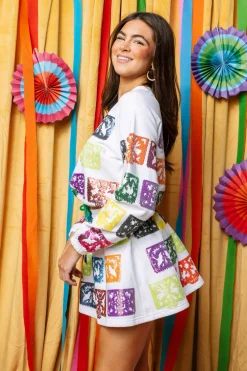 White Papel Picado Sweatshirt