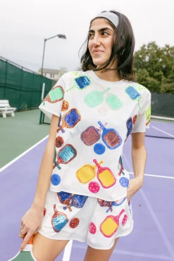 White Pickleball Active Short