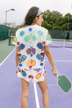 White Pickleball Active Tee