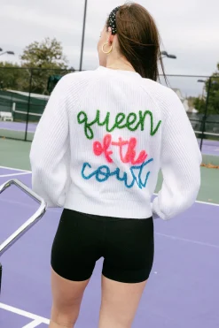 White Queen of the Tennis Court Cardigan