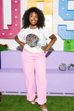 White Rainbow Jewel Helmet Tee