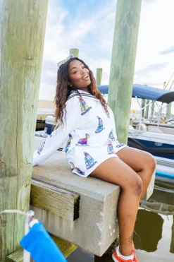 White Sailboat Short